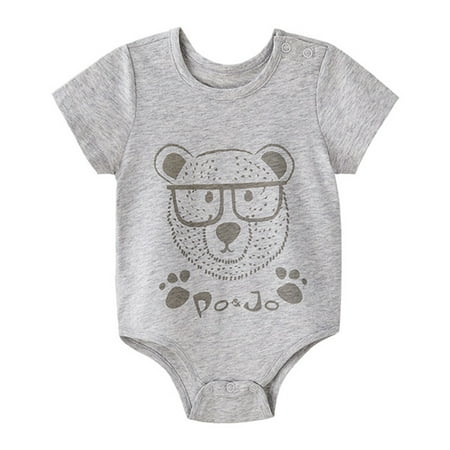 

Baby Boys Girls Romper Infant Funny Bear Graphic Bodysuit Outfit 3M-3Y