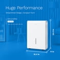 thumbnail image 2 of hOmeLabs 50 Pint Wi-Fi Dehumidifier for up to 7,000 Sq Ft Rooms (MAX 120 Pint at 95°F, 90% RH) – Powerful Humidity Control for Large Rooms and Basements, 2 of 9