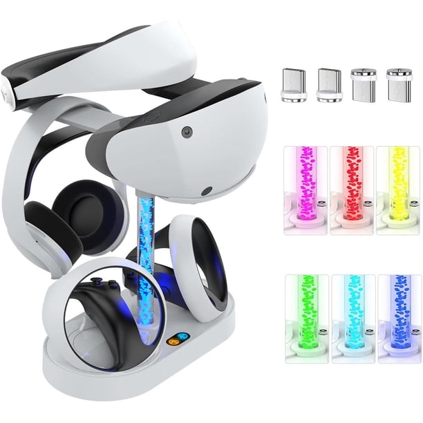Estación de carga Hodfid compatible con PS VR2 | Base de carga rápida magnética con luz de colores | Adecuada para...