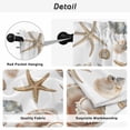 thumbnail image 5 of Seashell Coastal Kitchen Curtains, Summer Beach Ocean Starfish Watercolor Light Filtering Window Curtain Panels, 2Pcs Rod Pocket Window Treatments Set for Study Room Bathroom Bedroom 52x54 Inches, 5 of 9
