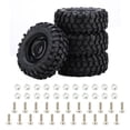 thumbnail image 1 of Juego de 4 neumáticos de goma de escala 1:10 para coche todoterreno con control remoto RC Rock Crawler, 1 of 13