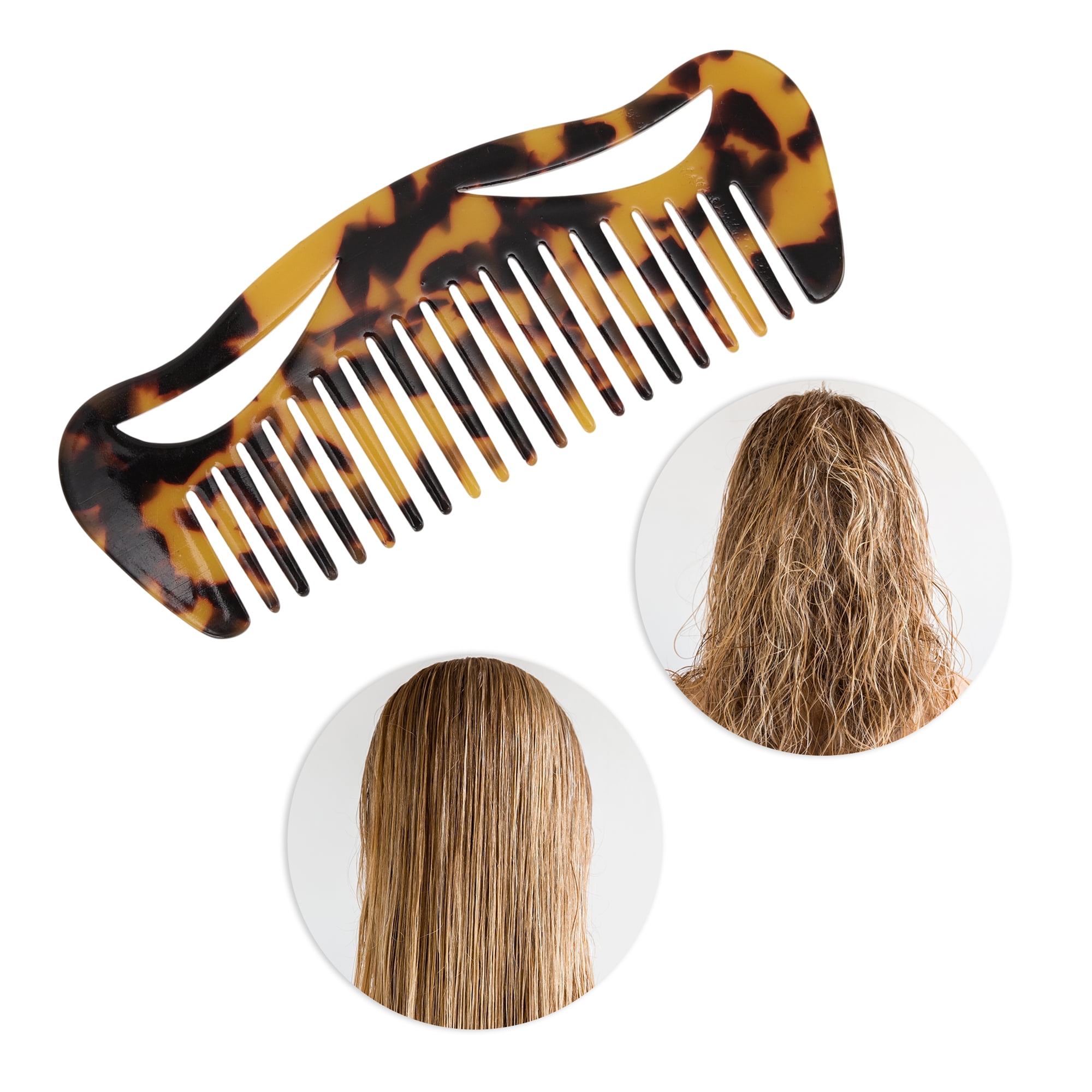 Unique Bargains 1 Pc Cartoon Style Hair Comb for Making All Hair Types Smooth Brown