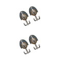 thumbnail image 4 of Wosthever 1 Pair Peacock Double Metal Clothes Towel Bag Hook Hanger Wall DIY Plata 2Conjunto, 4 of 6