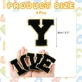 thumbnail image 2 of Uxcell Chenille Letter Patches 3.1" Alphabet Y Iron on Embroidered Patch Stickers for Clothing Repair (Black, Pack of 4), 2 of 6