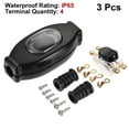 thumbnail image 2 of Uxcell 8mm Waterproof Appliance Switch, AC 250V 3A ON/OFF Inline IP65 for Lamp Black 3Pack, 2 of 5