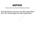 thumbnail image 2 of Transit Auto Rear Disc Brake Caliper Coated Rotors and Ceramic Pads Kit for Car Buick Regal LaCrosse with Vented Rotor 2.4L KCG-100107C, 2 of 11