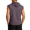 thumbnail image 4 of GrmtClth Mens Hoodies Muscle Sleeveless Tank Tops Classic Hooded Shirts Dressy Drawstring Outfit Light Purple XL, 4 of 8