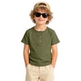 thumbnail image 2 of Karoyedx Little Boys T-shirts Toddler Baby Boy T-Shirt Summer Tee Letter Graphic Print Short Sleeve Crew Neck Tops Kids Cute Clothes AG Size,4-5 Years, 2 of 6
