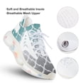 thumbnail image 3 of Moroccan Turquoise Gray Ombre Walking Shoes for Men Woman Lightweight Tennis Fashion Elastic Sports Shoes Cushion Basketball Shoes, 3 of 7
