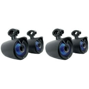 (4) JBL MT6HLB Tower X Marine 6.5" Wakeboard Speakers w Compression Horns+LED