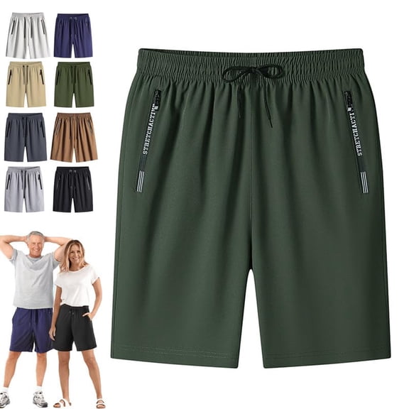 Shorts for Women Over 50 Ultra Stretch Active, Breathable Quick Dry Shorts, Elastic Waist Bermuda Shorts with Pockets