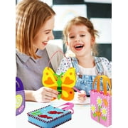 8Pcs First Sewing Kit for Kids DIY Felt Sewing Kit Preschool Educational Toys Kids Craft Felt Kit with Safety Needle Thread and Bag Straps Felt Sewing Craft Kit for Boys Girls Gift