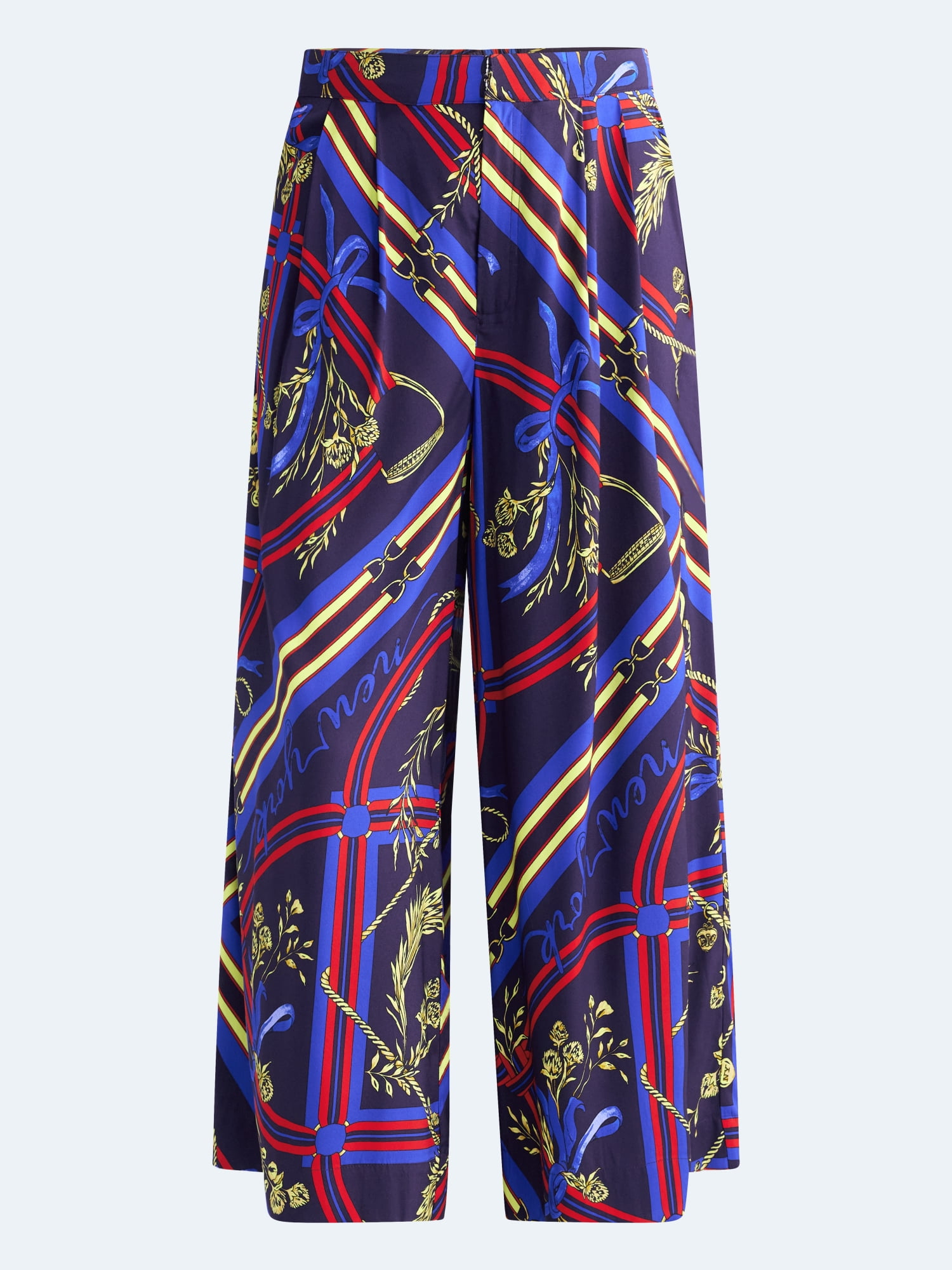 Free Assembly Women's and Women's Plus Silk Blend Cropped Wide Leg Pants, 26" Inseam, Sizes XXS-4X