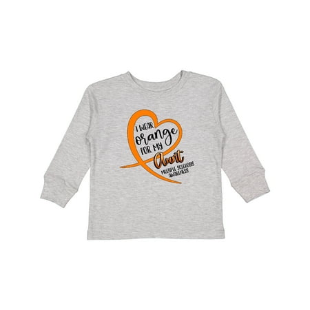 

Inktastic I Wear Orange for my Aunt Multiple Sclerosis Awareness Boys or Girls Long Sleeve Toddler T-Shirt