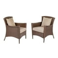 thumbnail image 2 of W Unlimited Galleon Garden Patio Armchair in Dark Brown and Beige (Set of 2), 2 of 4