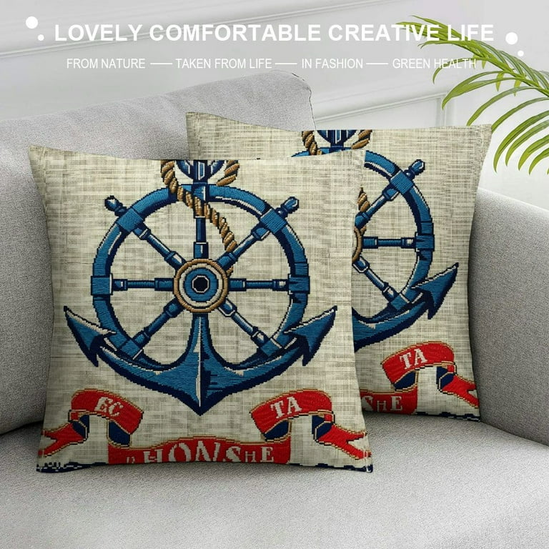 Navy aztec cushion discount