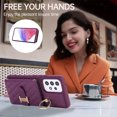 thumbnail image 4 of for Samsung Galaxy A53 5G Detachable Shoulder Strap Wallet Case, with Card Slots & 360-degree Rotation Stand Ring Flip Premium PU Leather Protective Cover Lanyard for Women Girls, Deeppurple, 4 of 11