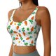 thumbnail image 2 of Balery Cute Carrot Sujetadores deportivos con espalda cruzada para mujer, acolchados, sin costuras, de alto impacto, ideales para yoga, gimnasio, entrenamiento y fitness.-, 2 of 8