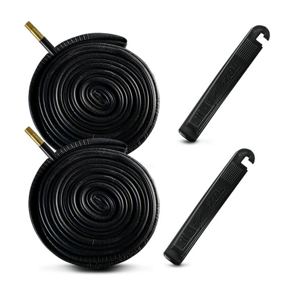 Zol Bundle of Bicycle Fat Tire Bike Tubes with 2 Tire Levers 26"x4.0 Schrader Valve (6pcs)
