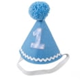 thumbnail image 3 of Baby Essentials It’s My 1st Birthday Bib & Party Hat Set – Baby Boy First Birthday Outfit Accessory, Blue Birthday Gift Set, 3 of 5
