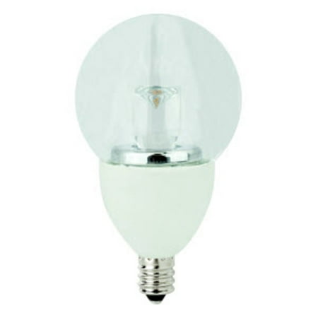 TCP LED4E12G1627K Single 4 Watt Clear Dimmable G16 Candelabra (E12) LED Bulb -