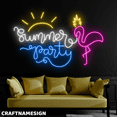 thumbnail image 2 of Craftnamesign Summer Party Neon Sign, Pool Wall Decor, Summer Vacation Wall Art, 2 of 4