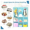 thumbnail image 3 of Huang zhong wen Children Wardrobe, Kid Closet Portable Baby Dresser Cute for Kids Bedroom Nursery Armoire with Doors 12 Cube 2 Hanging Sections, Kid Clothes Storage Organizer (Blue, 12 Cubes), 3 of 9