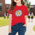 thumbnail image 4 of Plcasen Vintage Daisy Flower Shirts for Kid Toddler Girls Summer T-Shirt Floral Tees Short Sleeve Tops Casual Clothes, 4 of 7
