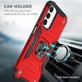 thumbnail image 5 of SunRemex for Samsung Galaxy A15 5G Case with HD Screen Protector & Rotated Ring Kickstand, [2 in 1] Heavy Duty Shockproof Full Body Phone Case for Samsung A15 (Y_Red), 5 of 14