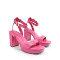thumbnail image 4 of Sandalia DREAM PAIRS Plataforma Tacones Anchos 8 cm Rosa, 4 of 9