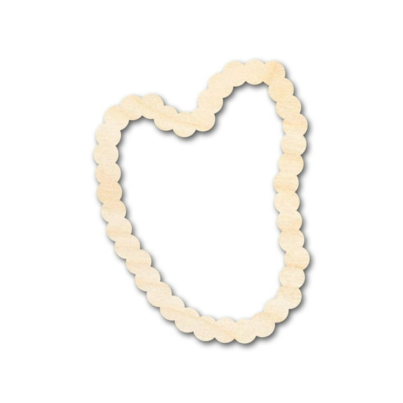 Unfinished Wood Beaded Necklace Shape 6" / 1/2"