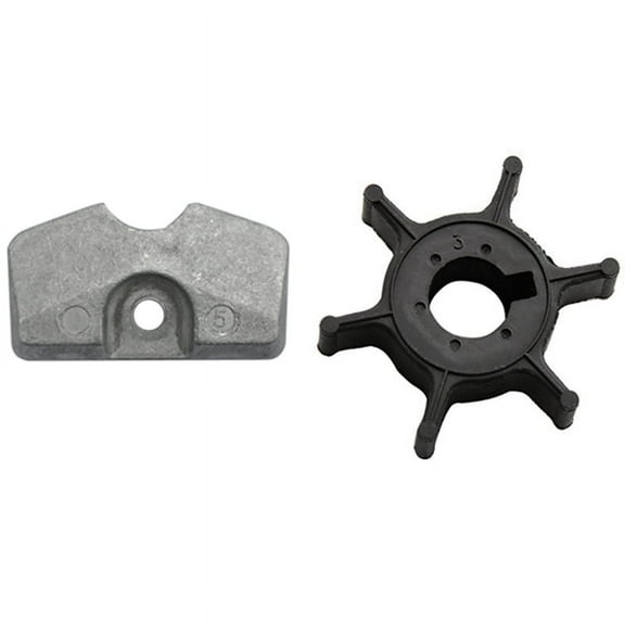 Boat Engine Impeller for 4Hp 5Hp 6Hp & 2/2.5/3/4/5/6HP Fit for Outboard Lower Unit Anode 6L5-45251
