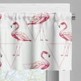thumbnail image 5 of Ambesonne Flamingo Valance & Curtain, Geometric, 55"x45", Pink Peach White, 5 of 6