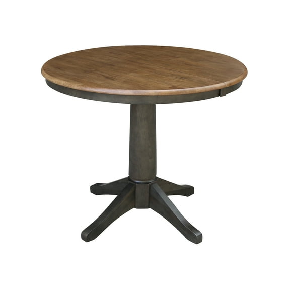 International Concepts 36" round top ped table with 12" leaf - 30.1"h - dining height