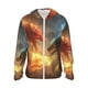 thumbnail image 1 of Fotbe Red And Blue Fire Dragon B Chaqueta con Protección Solar UPF 50+ para Hombre y Mujer, Camisa con Capucha y Bolsillos-XX-Large, 1 of 7