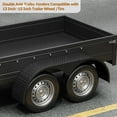 thumbnail image 3 of COZONY Double Tandem Trailer Fenders, Teardrop Enclosed Trailer Fender Replacement, Plate Tandem Axle Fenders for 13-15" Wheels, Black, 3 of 7