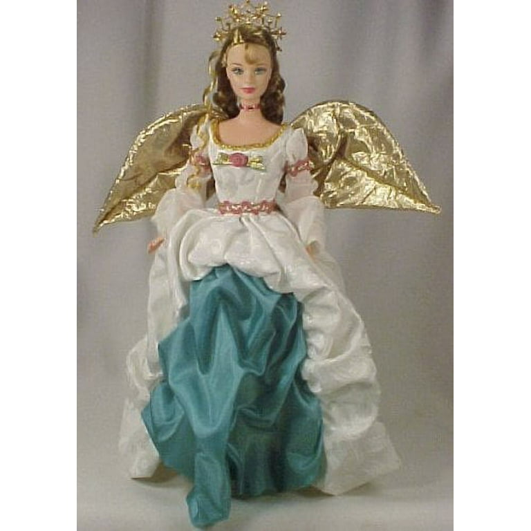 Angel of Joy Barbie, 1998 Barbie Doll, Collector Edition, Angel Wings Blue  and White Dress Collectible Barbie Doll 