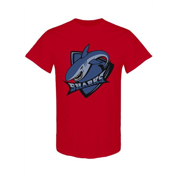 Shark Sport Mascot T-Shirt Men -Image by Shutterstock, Male 3X-Large