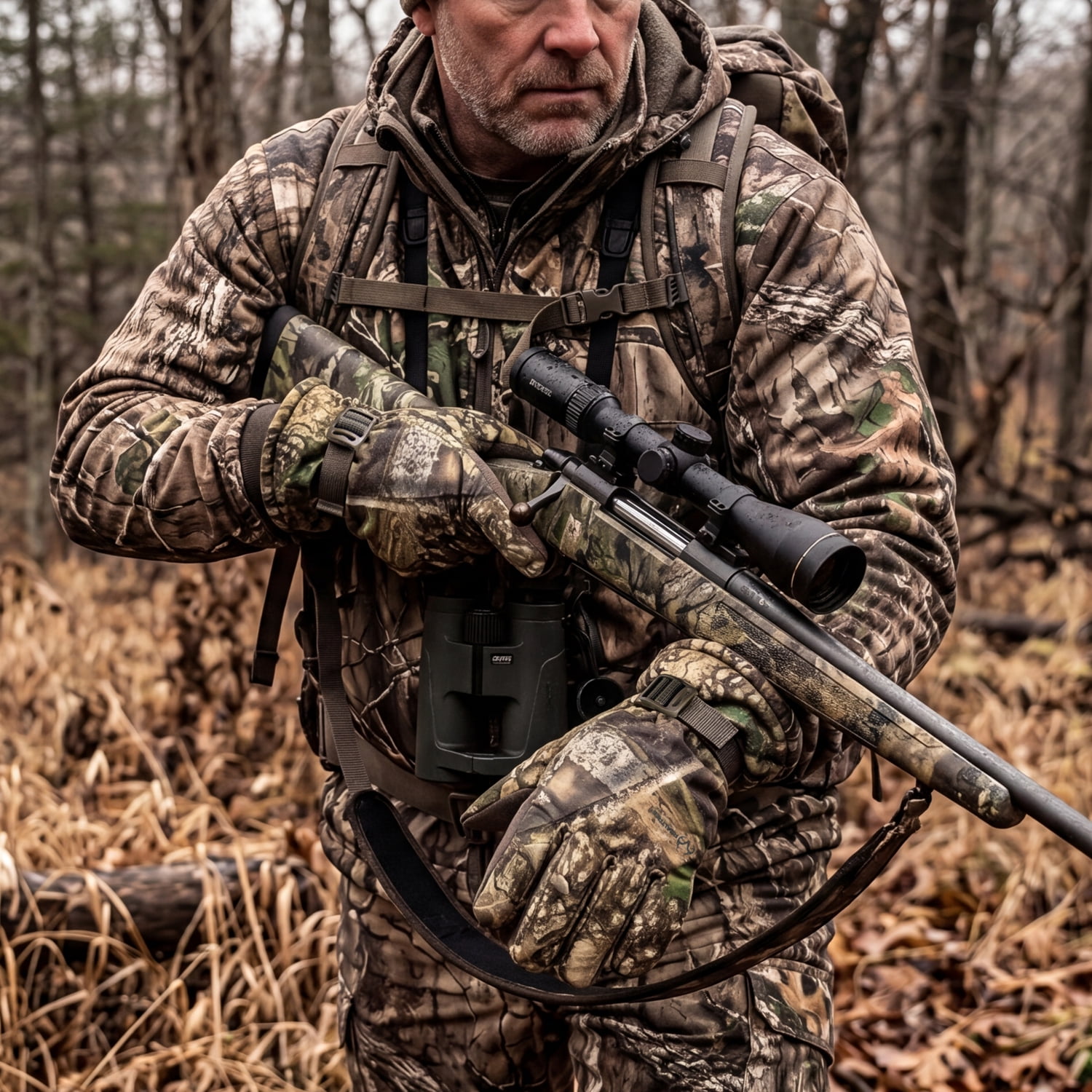 Realtree APX Heavyweight Men's Camo Hunting Gloves L/XL