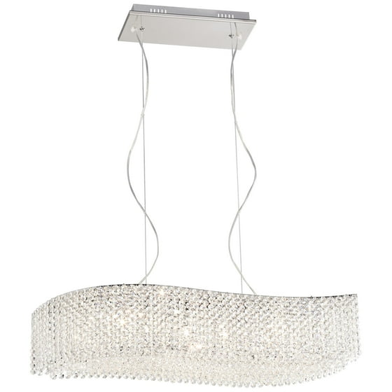 Vienna Full Spectrum Adali Cruve 32 Wide Clear Crystal Linear Vienna Full Spectrum Adali Cruve 32 Wide Clear Crystal Linear Chandelier Com