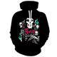 thumbnail image 2 of Sudadera con capucha para hombre Lindejuan estampado de calavera 3D manga larga estilo hip hop informal, 2 of 5