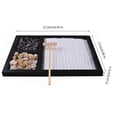 thumbnail image 2 of Wooden Miniature Zen Garden Desktop Landscape Sand Table Decorative Square Sandbox with Rectangular Tray Multiple Accessories for Home Office Hotel, 2 of 10