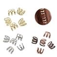 thumbnail image 1 of Ximimark 1 juego (15 piezas) de cuentas para rastas, trenza de pelo, clip ajustable, juego de anillos para el pelo, color dorado, plateado y bronce, 1 of 4