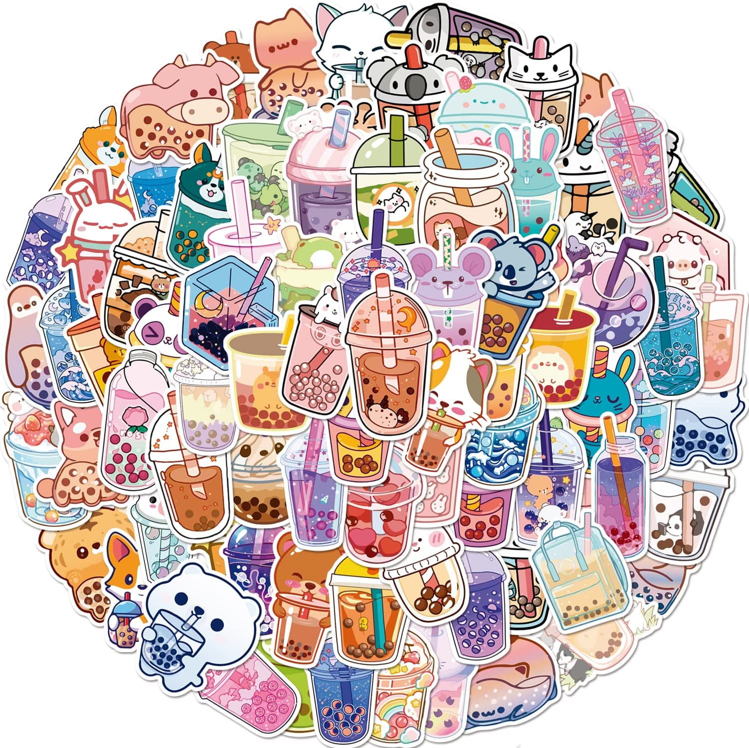 Pastel Kawaii Girls, Cute Stickers, Bubble Tea Stickers, Kawaii Girl S –  All The Kewt Stickers