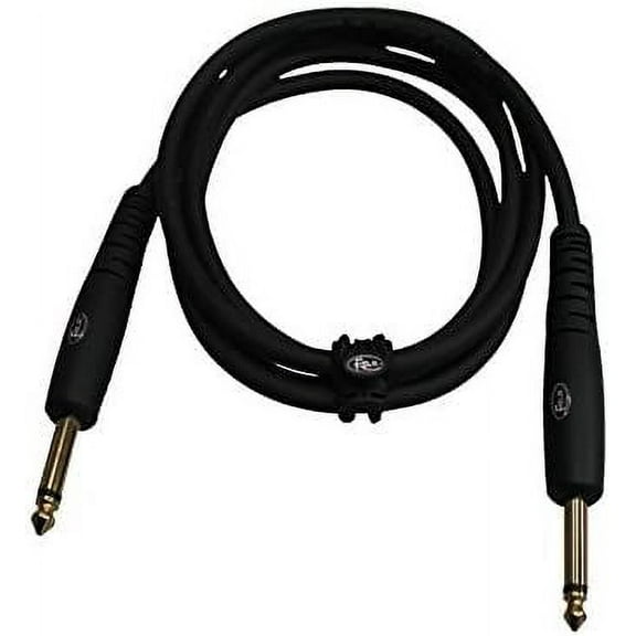 Feur Professional Audio Cable Gold Plated 1/4 Inch Plug Mono to 1/4 Inch Plug Mono for Guitar, Mixer, Pedals, Bass, Amps 1.5 Ft