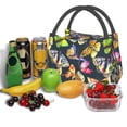 thumbnail image 6 of Vsdgher Butterfly Wild Insect Print Insulated Reusable Bags with Sturdy Zipper and Handles, Foldable Totes for Hot or Cold Food Bring or Delivery, 6 of 8