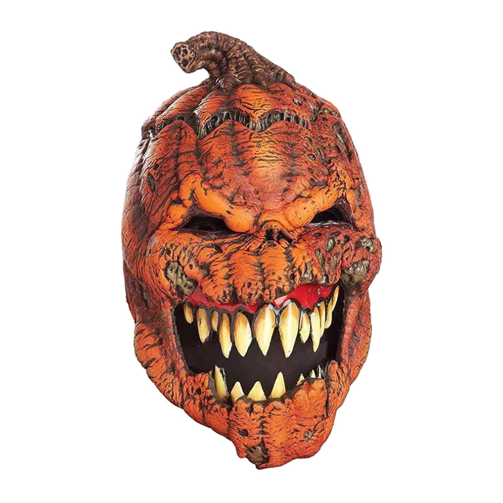 JTLB Creepy Halloween Pumpkin Mask, Novelty Latex Scary Halloween Costume  Party Props