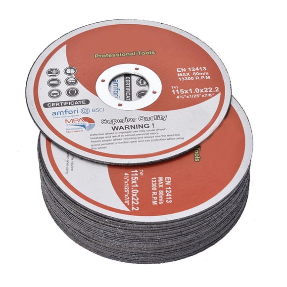 Roues Coupées, Lot de 100, Disques de Coupe en Métal et en Acier Inoxydable 4-1/2 x 1/25 x 7/8 Po pour Meuleuses d'Angle
