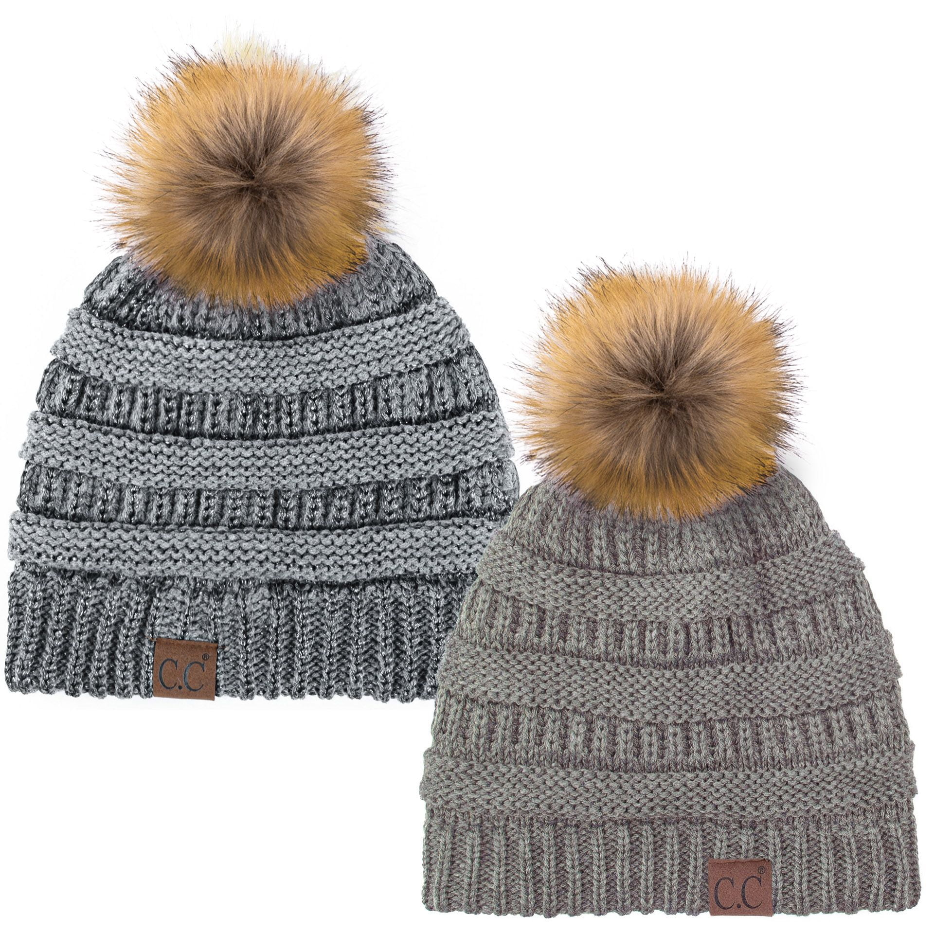 C.C Hat-43 Thick Warm Cap Hat Skully 
