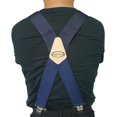 thumbnail image 2 of Mens Suspenders 2" Wide Adjustable and Elastic Braces X Shape with Very Strong Clips - Heavy Duty, 2 of 5
